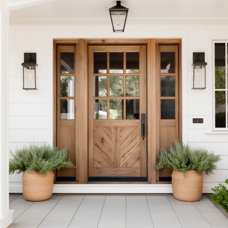 solid wood entry door